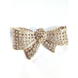 Broche Dourado Com Zircônia Italiano Vintage 