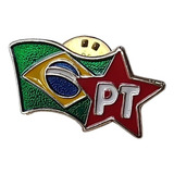 Broche Estrela Pt Brasil Pin De Metal Exclusivo