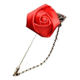 Broche Lapela Terno Noivo Padrinho Casamento Flor De Cetim 