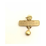 Broche Ouro 18k Alfinete Bebe Com Pingente Agnus Dei