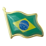 Broche Pin Bandeira Brasil Metal Esmaltado Brasileiro Brazil