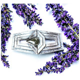 Broche Vintage De Prata De Lei Com Cristal Estilo Art Deco