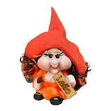 Bruxinha Zoe Dos Signos De Resina Signo Leão Cor Laranja