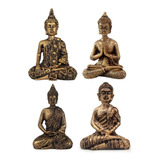 Buda Hindu Namastê Tailandês Tibetano Sidarta Resina Kit C/4
