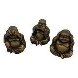 Buda Trio Chines Da Sabedoria Cego Surdo E Mudo Resina 5cm