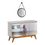 Buffet 3 Portas Classic Com Espelho Adnet 54cm Hi01 Off Whit