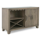 Buffet Adega De Madeira 4 Gavetas 1 Porta De Correr Robust