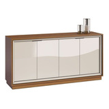 Buffet Aparador Off White Balcão Sala Jantar Estar 4 Pt Luxo