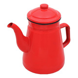 Bule Para Café Chá Retrô Ferro Esmaltado 1 Litro Mimo Style Cor Vermelho