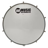 Bumbo Fuzileiro 30x16 C/ 8 Afinações Phx Aluminio Aro Bala Cor Prateado