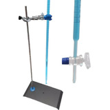 Bureta Vidro Graduada 10ml + Suporte Completo Laboratório Nf