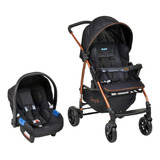 Burigotto Carrinho De Bebê Com Bebê Conforto Ecco, Até 15 Kg, Preto E Cobre