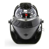 Bússola Náutica Marítima Branca Preto C/ Base 12v Luz Barco