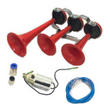 Buzina Ar Caminhão 3 Corneta Verdureiro Valvula Bivolt 12/24