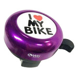Buzina Campainha Trim Trim Para Bike I Love My Bike Violeta