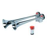 Buzina Carro Caminhão Elétrica A Ar Cromada Compressor 12v