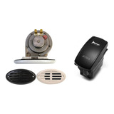 Buzina Elétrica De Embutir 12v - 725 - Botão Preto