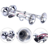 Buzina Nautica 2 Cornetas Em Aço Inox 12 V Maritima 