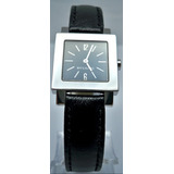 Bvlgari Quadratto Aço Pulseira De Couro