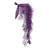 Bx) Chiffon Lantejoulas Dança Do Ventre Hip Cachecol Saia