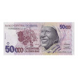 C 240 1 Cédula 50 Mil Cruzeiros Reais Primeira Série 0001 Fe