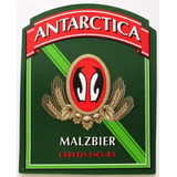 C2174 Rótulo Cerveja Antarctica Malzbier Mede 8,9x11cm Em P