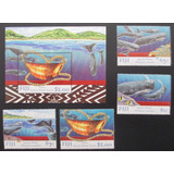 C5287 Fiji - Fauna Baleia Série E Bloco Yvert Nº 844/7 + B