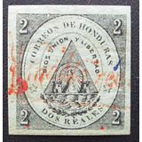 C7696 Honduras - Yvert Nº 3 Sobrecarga Vermelha Nn