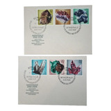 C8117 Alemanha Ddr - Mineralogia - 2 Fdc's De 1972 Com Cari