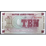 C8327 Inglaterra - Cédula De 10 Pound Forças Armadas De 197