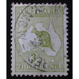 C9243 - Austrália - Fauna Canguru Yvert Nº 8aa De 1912 Circ