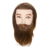 Cabeça De Treino C/s Barba Corte/penteados 100%humana +supor