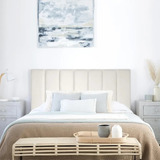 Cabeceira Casal Estofada Paris Capitone Painel 140x58cm