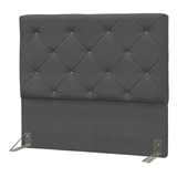 Cabeceira Casal King Oásis 195cm Suede Liso Cinza Dmonegatto