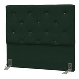 Cabeceira Casal Queen Oásis 160 Cm Suede Liso Verde Musgo -