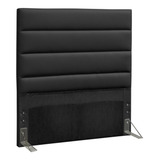  Cabeceira De Cama Box D'monegatto Greta Solteiro 90cm X 125cm Couro Sintético Preta