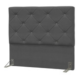  Cabeceira De Cama Box D'monegatto Oasis Casal 140cm X 125cm Camurça Cinza