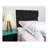  Cabeceira De Cama Box Kasabela Paris Casal 90cm X 58cm Camurça Preta