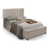 Cabeceira Estofada Cama Box Casal 1,40cm Recamier Barcelona