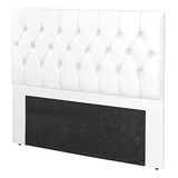 Cabeceira Estofada Cama Box Casal Milão 1,40cm Corino Branco