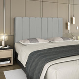 Cabeceira Estofada Cama Box Queen Carla 1,60 Cm Suede