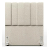 Cabeceira Estofada Cama Box Solteiro 90 Cm Dália Linho Bege