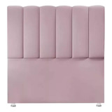 Cabeceira Estofada Cama Box Solteiro Carla 90cm Suede Rose