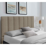 Cabeceira Estofada Londres Queen 160x120 Linho Bege.
