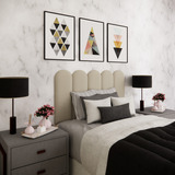 Cabeceira Modulada Cama Box Solteiro 5 Módulos Nuvem 20x60