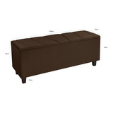 Cabeceira Painel 160 Recamier Calçadeira Baú Estofada Queen