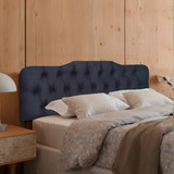 Cabeceira Painel Cama Box Casal Estofada Paris Curva 160cm