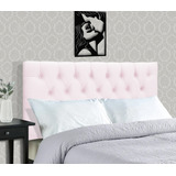 Cabeceira Painel Estofada Queen Londres 160x58 Suede Rosa