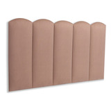 Cabeceira Solteiro Modulada Nuvem Cama Box 100 Cm X 60 Cm Cor Suede Bege