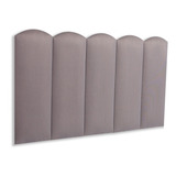 Cabeceira Solteiro Modulada Nuvem Cama Box 100 Cm X 60 Cm Cor Suede Cinza
